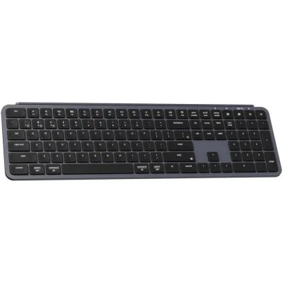 Keychron B6 Pro Full-Size Ultra-Slim Wireless Zmk Custom Keyboard For Win & Mac - Space Grey, Arabic